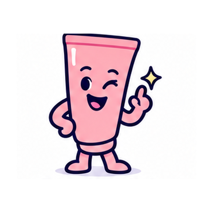 Peach Polish mascot for Tretinoin / Niacinamide / Sodium Hyaluronate cream