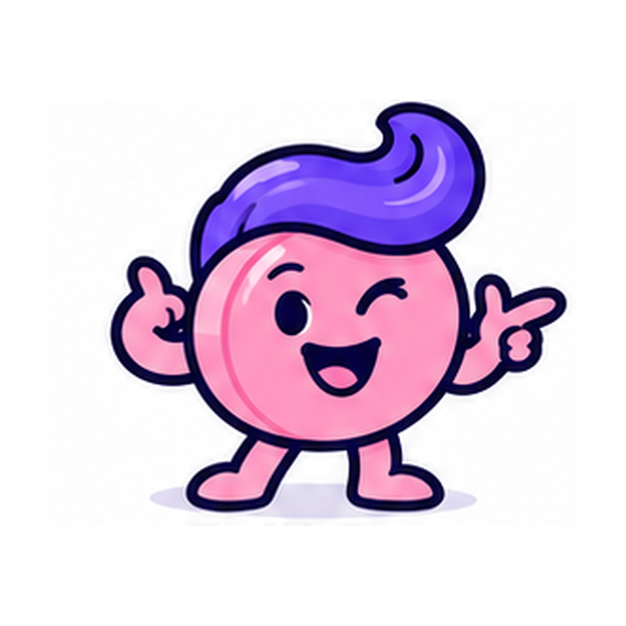 Folli Pop mascot for Minoxidil tablets